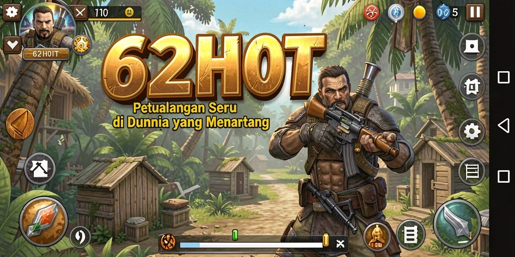 Tampilan gameplay 62HOT yang menarik di dunia petualangan.