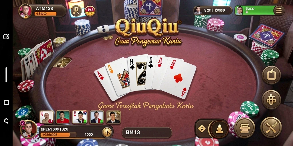 Screenshot menunjukkan aksi seru dalam permainan QiuQiu.