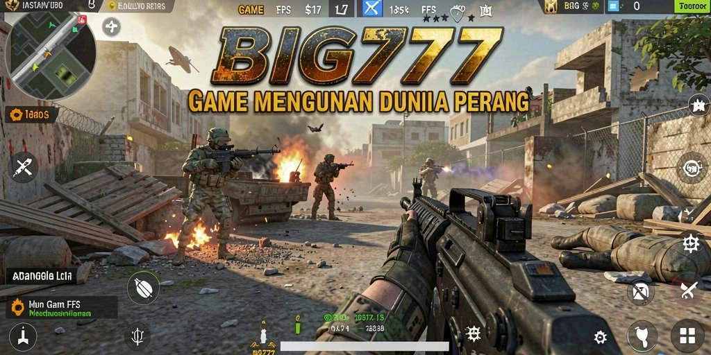 Tampilan aksi seru dalam game FPS BIG77.