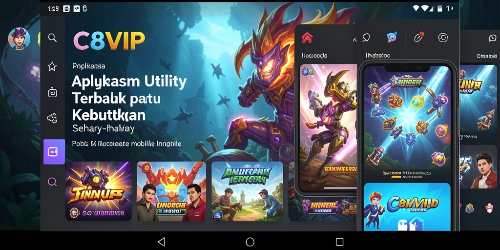 Tampilan utama C8VIP dengan fitur pengelolaan aplikasi yang intuitif.