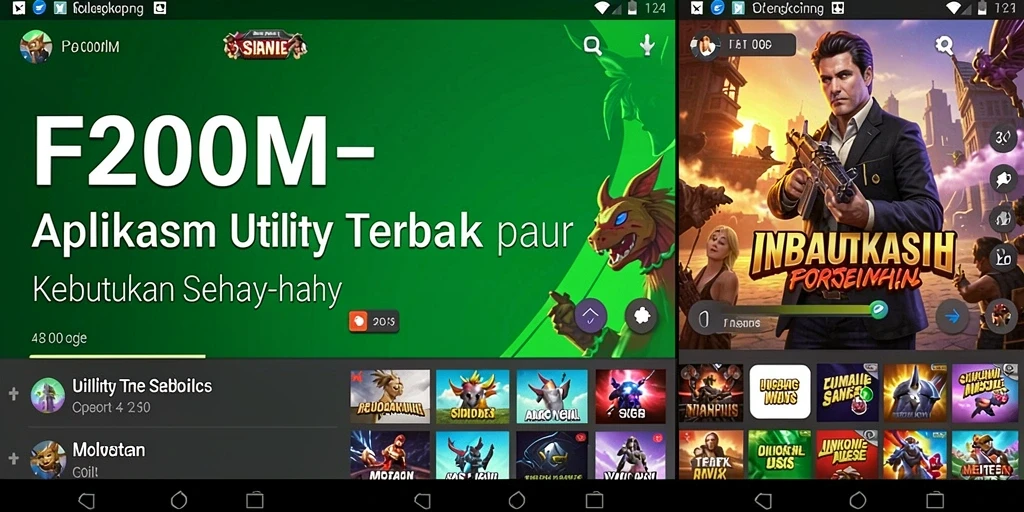 Screenshot utama F200M menampilkan antarmuka intuitif aplikasi Utility.