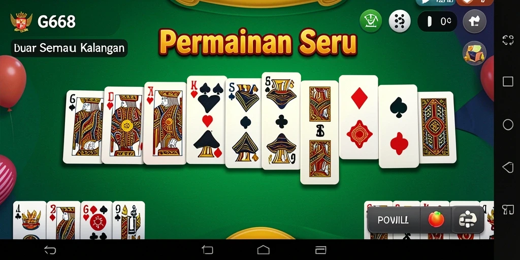Screenshot G668 yang menunjukkan keseruan gameplay Domino.