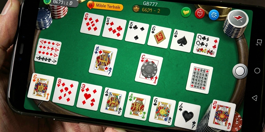Screenshot gameplay Gaple yang mendebarkan di GB777.