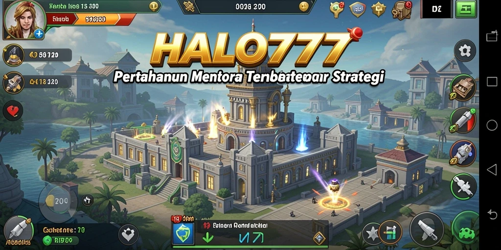 Tangkapan layar utama HALO777 menampilkan aksi gameplay Tower Defense yang mendebarkan.