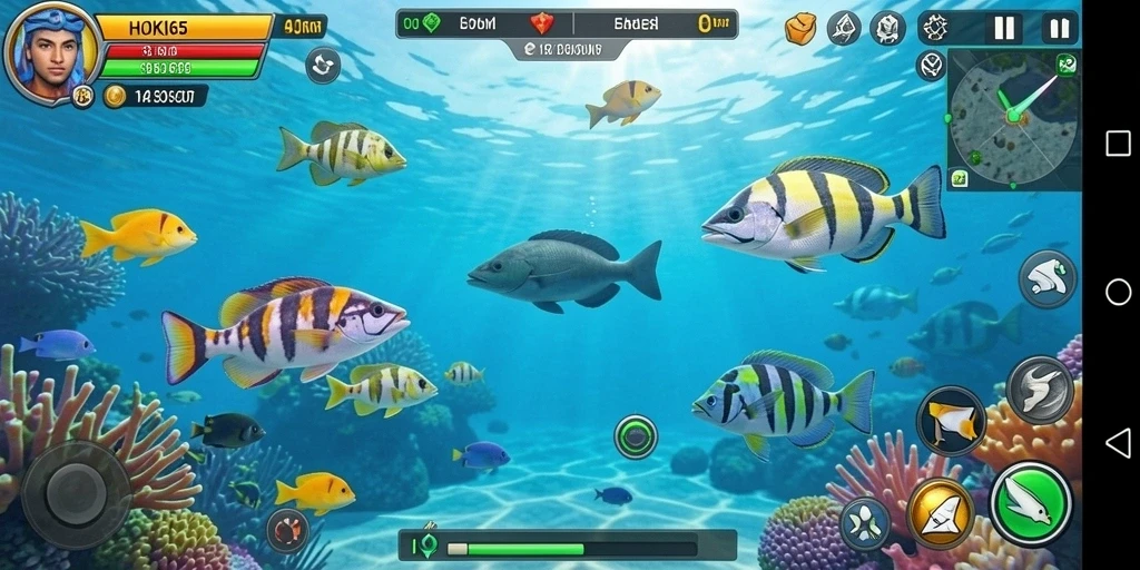 Tampilan gameplay HOKI65 yang menarik saat menembak ikan.