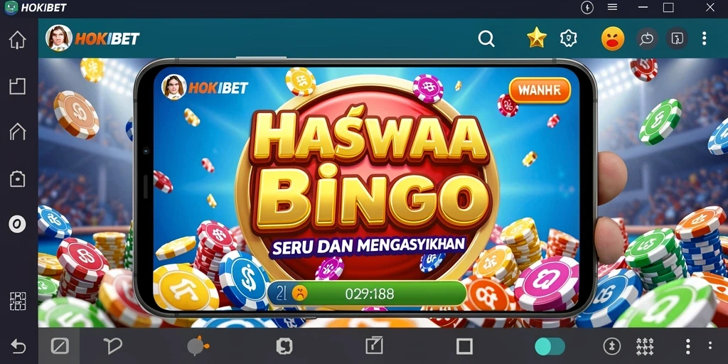 Tampilan gameplay seru di HOKIBET dengan gameplay Bingo yang menantang.