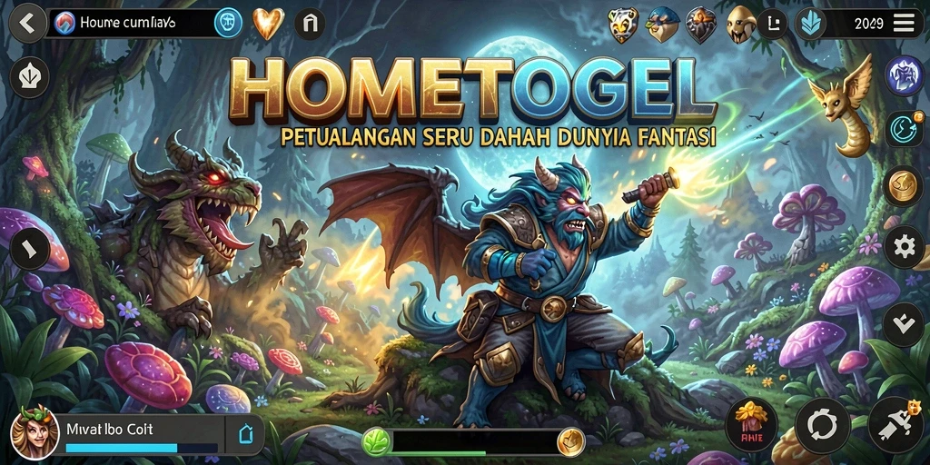 Tampilan gameplay HOMETOGEL yang menakjubkan dalam petualangan penuh aksi.