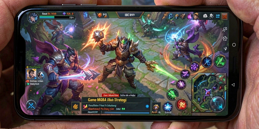 Tampilan menarik dari gameplay seru IBET899 dalam mode MOBA.