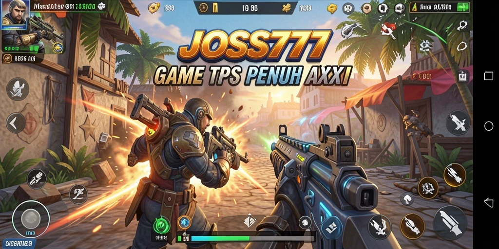 Screenshot JOSS777 menampilkan aksi seru dalam gameplay TPS.