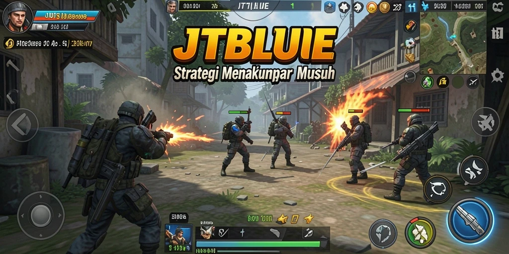 Tampilan gameplay JTBLUE yang menarik dan penuh strategi.
