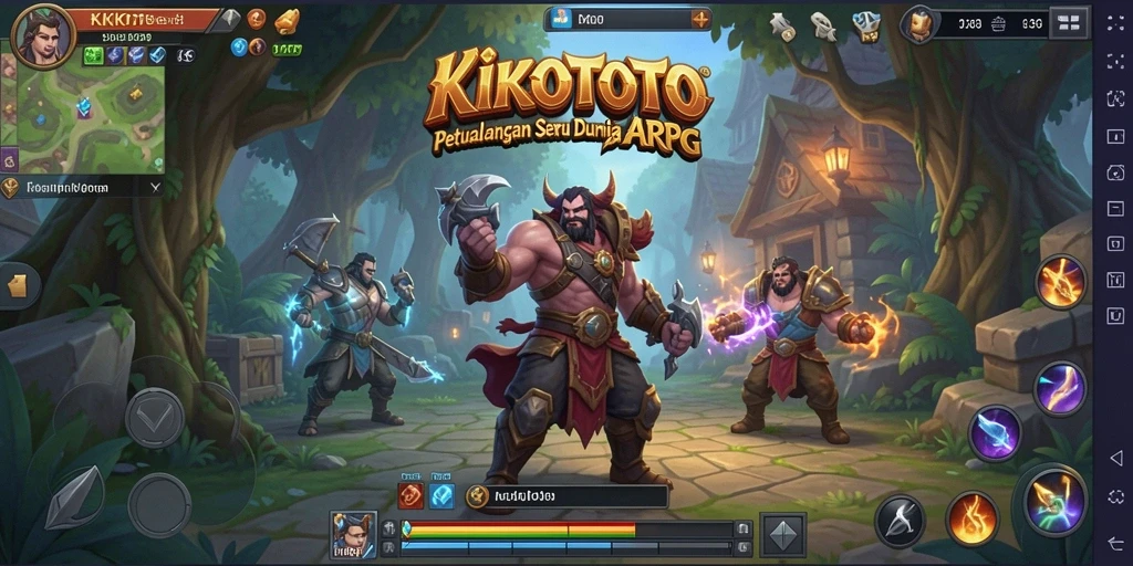 Tampilan dinamis permainan KIKOTOTO dengan aksi ARPG yang mengagumkan.