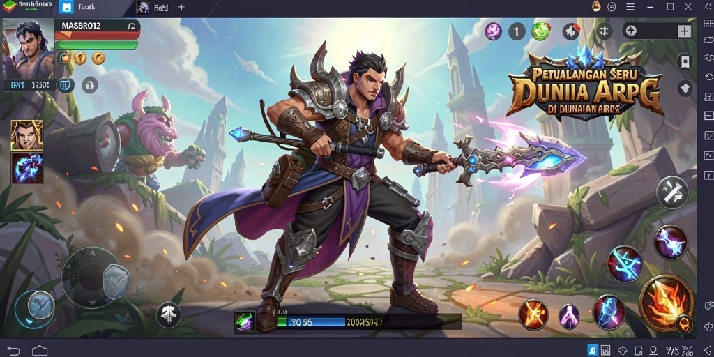 Tampilan gameplay seru di dunia fantastis MASBRO12.
