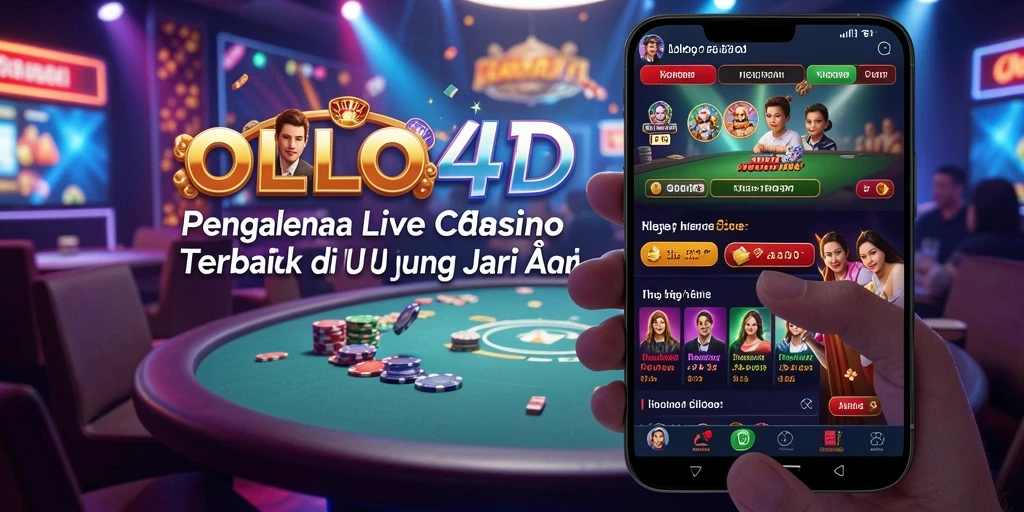 Tangkapan layar OLLO4D menampilkan dealer langsung dan suasana kasino yang hidup.