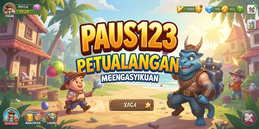 Tangkapan layar utama PAUS123 menunjukkan aksi seru dalam gameplay Arcade.