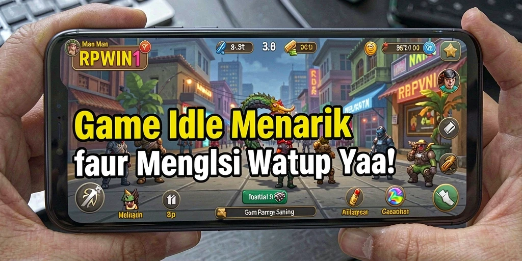 Tampilan gameplay RPWIN1 yang sederhana dan menarik dalam mode Idle.