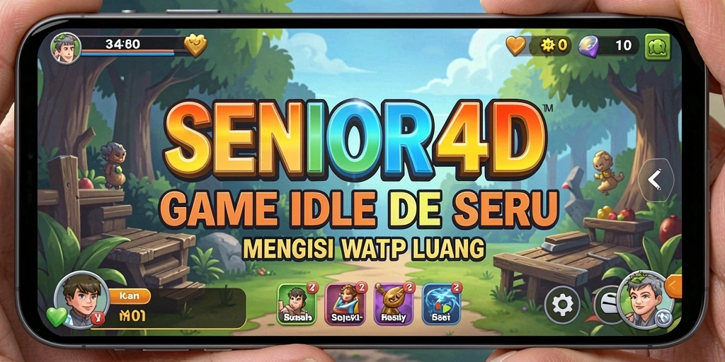 Tampilan gameplay SENIOR4D yang menampilkan aksi karakter dalam mode Idle.