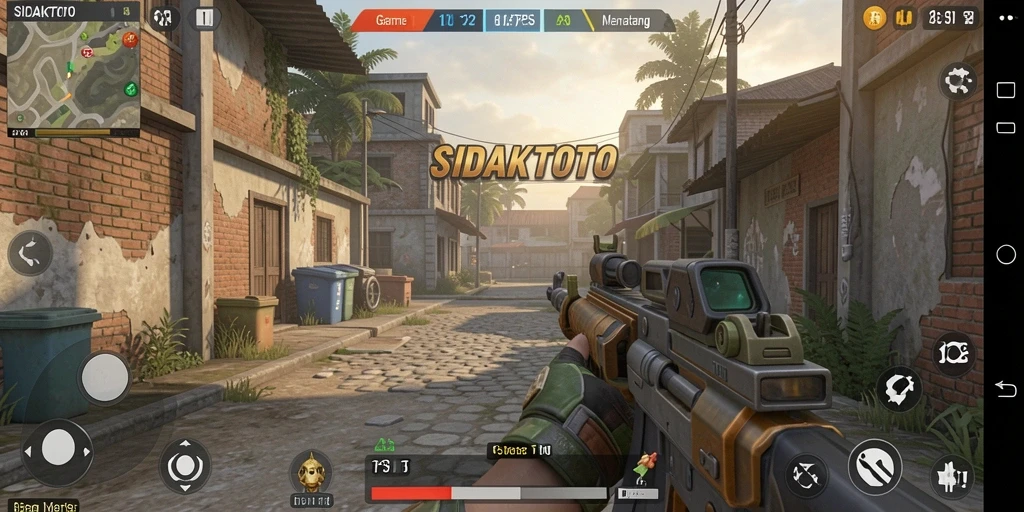 Screenshot utama menampilkan aksi seru dalam gameplay TPS SIDAKTOTO.