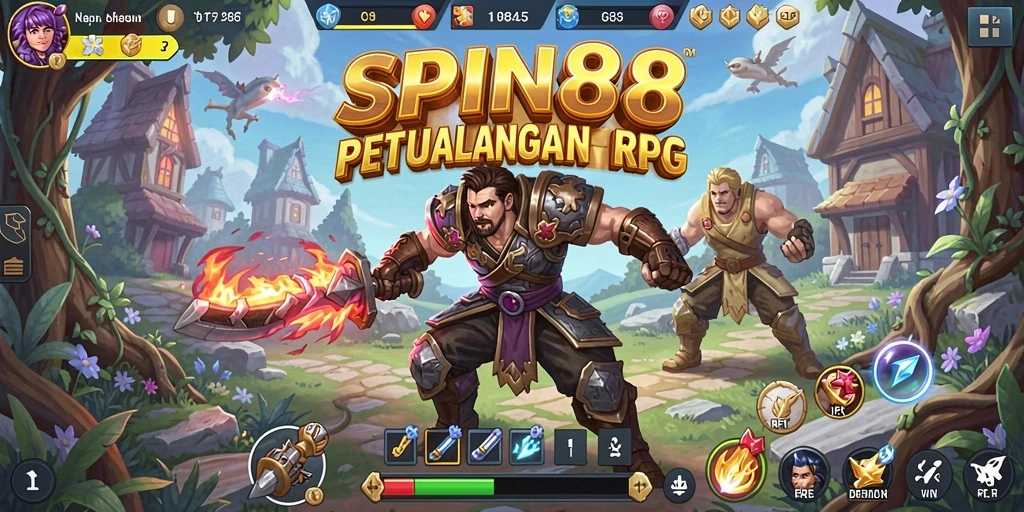 Screenshot SPIN88 menampilkan petualangan RPG yang seru dan menantang.