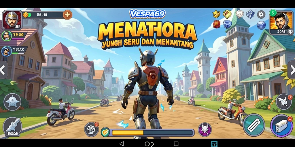 Gameplay VESPA69 yang menantang dalam strategi Tower Defense.