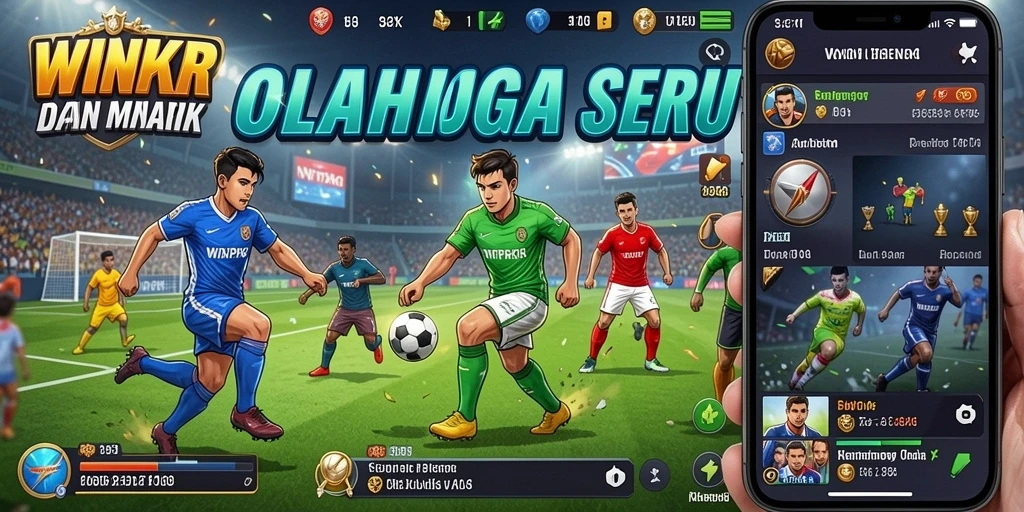 Screenshot utama WINPKR menampilkan aksi gameplay olahraga yang seru.